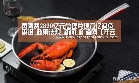 再降费2830亿元总理兑现万亿减负承诺_政策法规_新闻_矿道网【开云体育官方】(图4) 开云体育官方