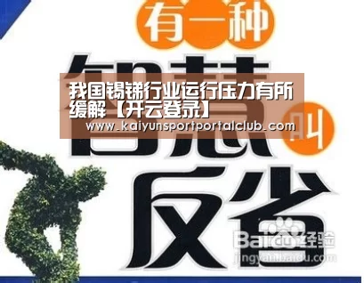 我国锡锑行业运行压力有所缓解【开云登录】(图4) 开云登录